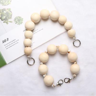 China Custom Wood Chain Bag Chain Style Wooden Chain Strap for sale