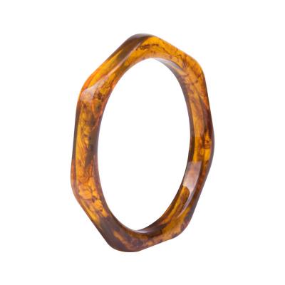 China Hot Selling Vintage Pop Pop Resin Bangle Acrylic Bangle Women Jewelry Bangle Bracelet for sale