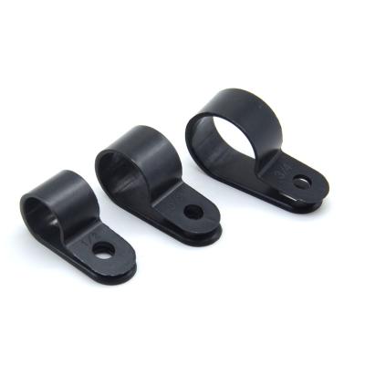 China Plastic Cable Management Clamp 15.8mm 66 Nylon Clamp 5/8 Inch R Type Clips Can Be Customized for sale