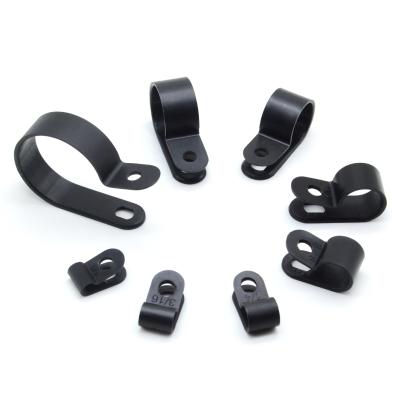 China r type Nylon Collar Tube Clamp Cable Clamp Organizer Customizable -40-120 Degree 3-40mm Plastic Color and Packing for sale