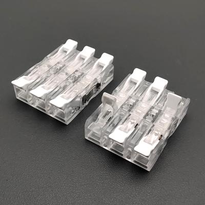 China LED Lighting 0.2-4mm TB 928-2 Crimp Quick Coupling Transparent White Compact Connector for sale