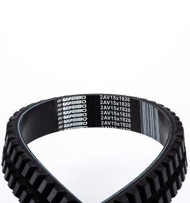 China High Quality Non Slip Wedge V Banded Rubber Belt Wrapped Cogged Banded Belt for sale