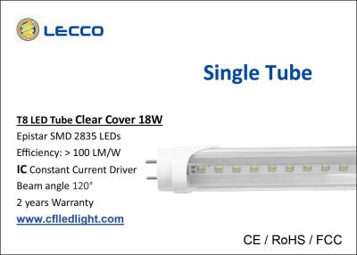 China Hohes Lumen 1200mm führte Leuchtröhre T8, helle weiße geführte lineare Leuchten 80 LM/W zu verkaufen