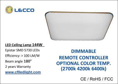 Cina lampada Dimmable del soffitto di 144W SMD 5730 LED con il regolatore a distanza in vendita