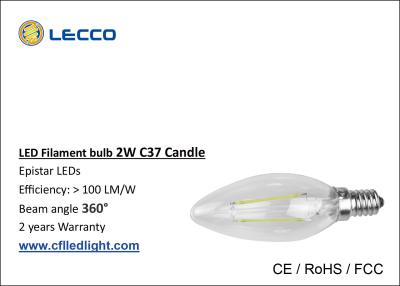 中国 フィラメントLEDの球根をはんだ付けして、BのCandelabra球根によって導かれる2W E14 AC流れをタイプして下さい 販売のため