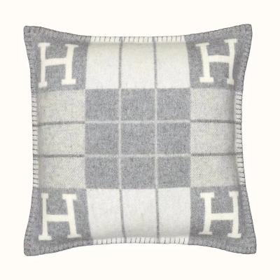 China Viable Orange Tiles Pillow Covers Modern English Alphabet H Tile Cover Cushion Cover For Sofa Bedroom Chair Couch for sale