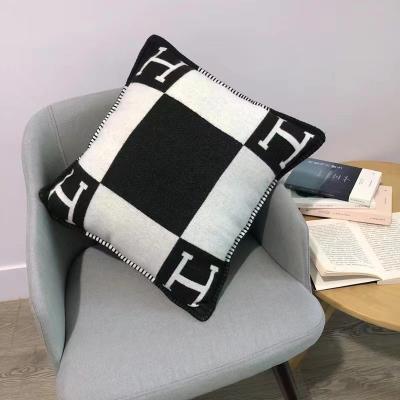 China PORTABLE Luxury Modern Tile Cover Pillow Throw Pillow English Alphabet Cushion Cover For Sofa Bedroom Chair Couch Tile Orange for sale