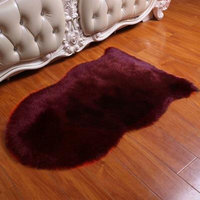 China Factory Price Washable Shaggy Soft Long Hair Sheep Skin Carpet Fur Blankets Fluffy Faux Flooring Carpets Sheepskin Faux Fur Mat Carpets for sale