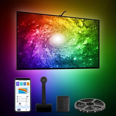 China LED Color Can Be Changed With App Alexa Assistant Music Sync Camera Nanxin TV LED Backlights RGBIC Wi-Fi TV Backlights With Camera For 45-65 Inch PC TV for sale