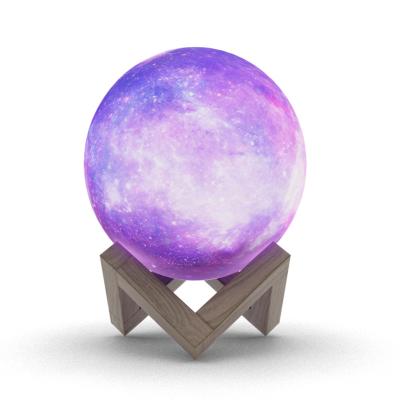 China Modern Amazon Hot Gift USB Touch Color LED Table Night Light Rechargeable Remote Control Christmas Moon Lamp for sale