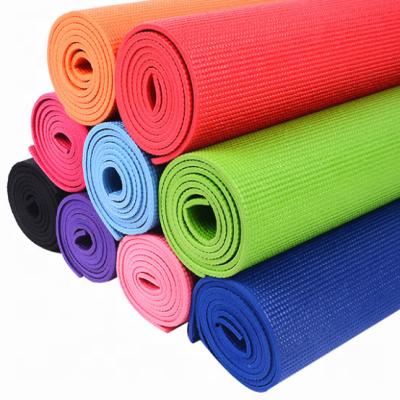 China Factory Wholesale High Density 4mm PVC Single Layer Non-slip Environmental Protection And Tasteless Yoga Mat Fitness Mat for sale