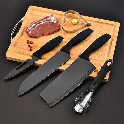 China Minimalist Super Sharp Chef Knife Kitchen Knives Set Multifunctional Kitchen Block Knife Set 5pcs for sale