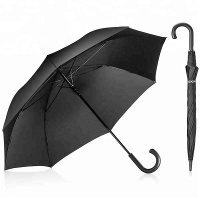 China Automatic Open Black And Yellow Umbrella With Big Size Golf Umbrella For Golf Chair Umbrella for sale