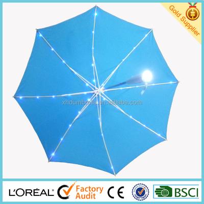 China Opem manual popular kids umbrella with led light on ribs and new led umbrella for shinning light umbrella for sale