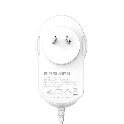 China Approved Home Appliance Au Market White Color SK05T 48W AC To DC Adapter Power Adapter 48W AU Change Plug Adapter For Set Top Box for sale