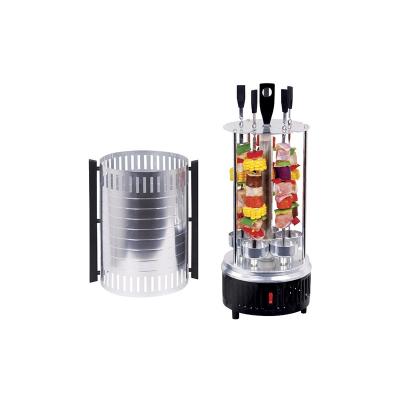 China Family BBQ Household Vertical BBQ Grill Rotating Electric Vertical Grill for sale