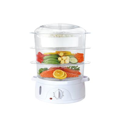 China Hotel Stainless Steel Electric Food Steamer with 3 Layers 9L Food Steamer House for sale