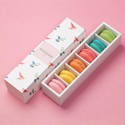 China Recycled Materials Customized Gift Food Cookie Macaron Macaron Packing Box Luxury Black Soft Paper Box Chocolate Snack Packing Cardboard Box for sale