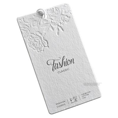 China Sustainable Custom Eco-friendly Cardboard Special Swing Tags Garment Logo Price Tag Luxury Brand Recycled Paper Hang Tags For Clothing for sale