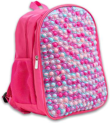 China Preppy Style Busy Person Backpack For School Backpack Schoolbags For Kids Teenagers With Bottle Side Pockets 12inches for sale