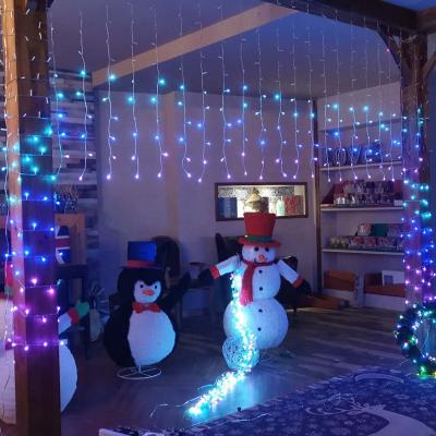 China Snowman Exterior Fairy Christmas Window Curtain Lights / Holiday China Manufacturer for sale