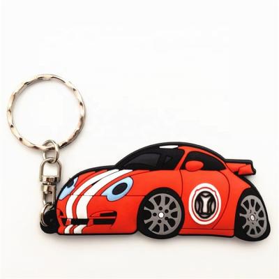 China Soft pvc+Metal pvc key chain colorful logo key chain custom for sale