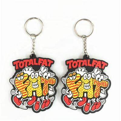 China Soft promotional pvc+Metal key ring custom gifts silicon key chain for sale