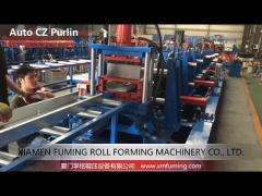 Roll Forming Machine for CZ purlin, Size Changing Automatically, for Construction and Building