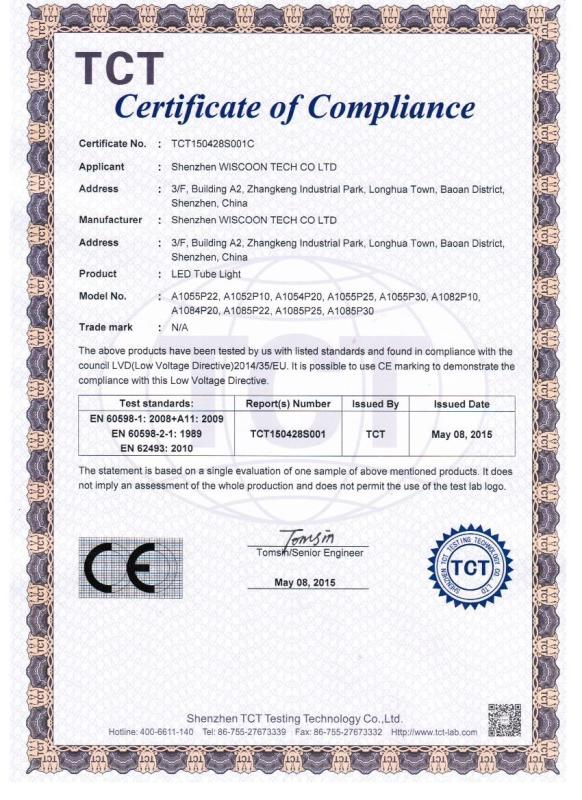 CE-LVD - Shenzhen Wiscoon Tech Co., Ltd