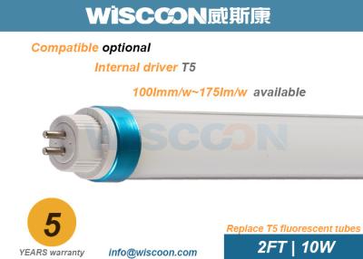 Chine 2 pieds ont mené des goupilles de rechange G5 du tube T5, lampes menées par T5 de SMD 10 watts pour le bureau à vendre