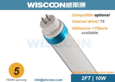 Cina SMD2835 2 piedi di T5 della sostituzione principale lampadina di estremità girante del cappuccio con frequenza 50-60Hz in vendita