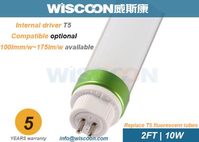 Chine Le watt élevé T5 du lumen 10 a mené le remplacement de lumières 2 pieds avec l'entrée simple d'extrémité à vendre