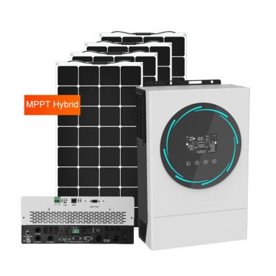 China -Local Grid and Grid Tied Solar Inverter Wifi High Efficiency 120A MPPT Hybrid Solar Inverter 481mm*313mm*117mm for sale