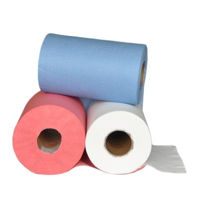 China China Sustainable Manufacturer Supply Rolls Spunlace Nonwoven Fabric Customized Industrial Cleaning Wipes for sale