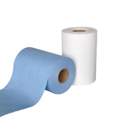 China Multi Purpose Sustainable High Quality Lint Free Kitchen Disposable Cleaning Wiper Rolls for sale