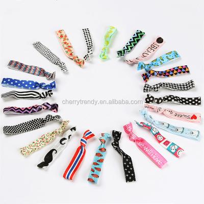 China Elastic Ribbon Ponytail Holders Ribbon Hair Bands Stretch Ribbon Hair Ties for sale