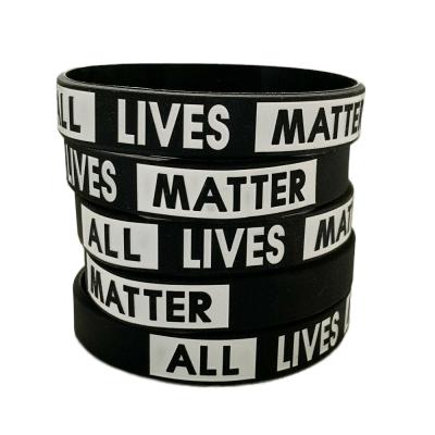 China FASHIONABLE All Lives Matter Silicone Wristband Wristband for sale