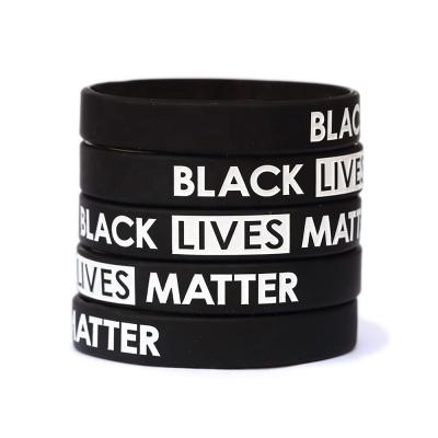 China CLASSIC Black Lives Matter Wristband Black Lives Matter Silicone Wristband BLM Silicone Wristband for sale