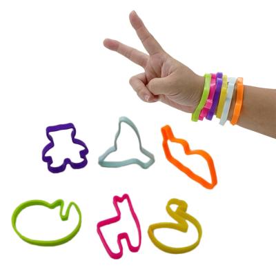 China FASHION Bear Duck Alpaca Shape Jumbo Buddy Bands Zoo Series Silicone Wristbands for sale