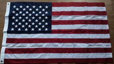 China American Flag 3x5ft Outdoor 100% Solar Max Nylon US Flags With Embroidered Stars Sewn Stripes for sale