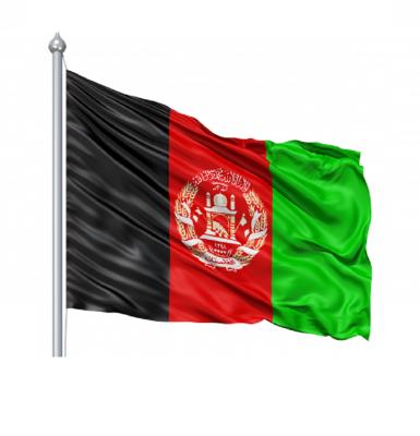 China The AF Afghanistan Flag of Afghan Pride 90x150cm knitted polyester national flag outdoor canvas header with grommets for sale