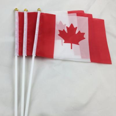 China Mini Hand Waving Flag On Plastic Stick Sports Club School Festival National Flag Polyester for sale