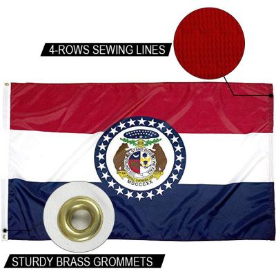 China Nylon State Of Mississippi Flag 3x5ft Outdoor Strong Canvas Heading And Brass Grommets for sale