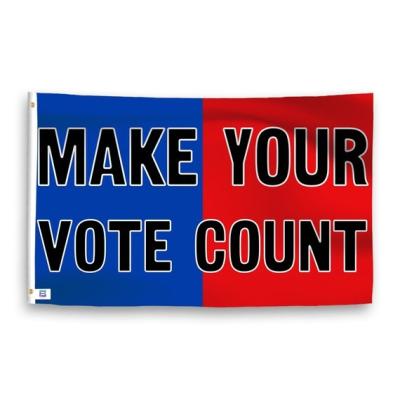 China 100D Polyester Vote Flag Double Sided Outdoor Indoor Custom Presidential Election 3x5FT for sale