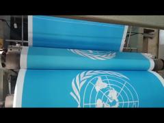 United Nations Flag screen printing