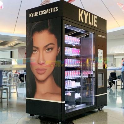 China Outdoor Entertainment Outdoor Mall Girls Beauty Make Up Booth Whips Hair Lash Vending Machine for sale