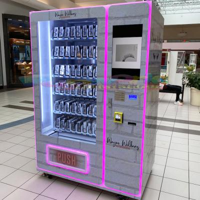 China Fashion Entertainment Outdoor Huge Capacity Women Makeup Store Cosmetic Vending Machines For Wigs Eyelashes for sale