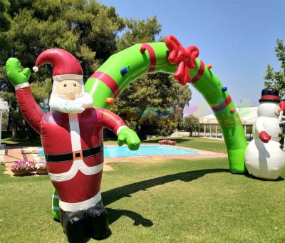 China PVC Coated Nylon Outdoor Customized Christmas Holiday Decoration Blow Up Advertising Games Inflatable Christmas Arch Wholesale for sale