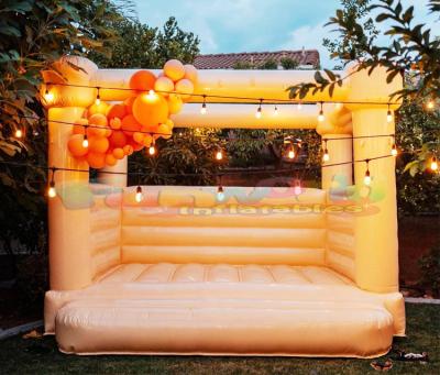 China New Design Party Outdoor Entertainment Bouncing House Wedding Inflatable Castle Jumper Commercial Grade Apricot Bounce for sale