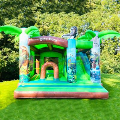 China Outdoor Entertainment Outdoor Kids Party Bouncing Jumping Bouncy Castle Inflatable Castle Inflatable Dinosaur Combo Jumping Castle for sale